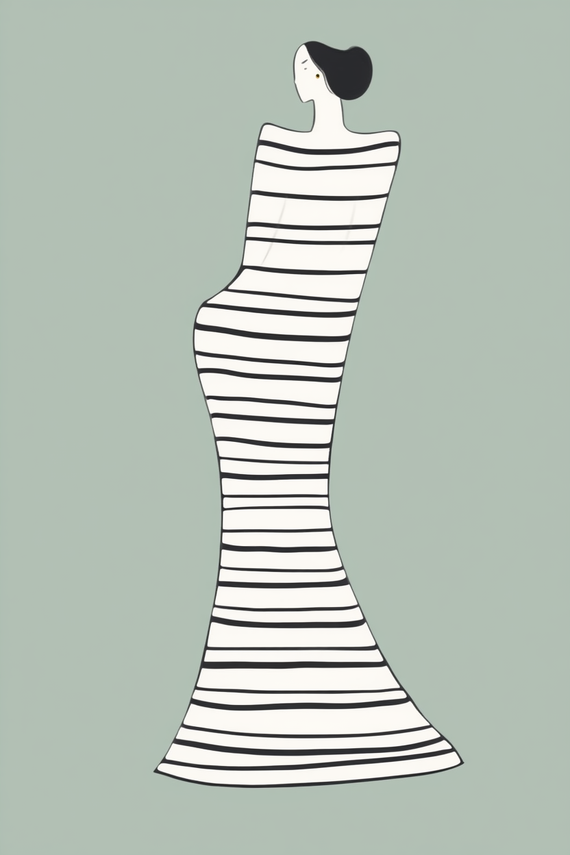 Fluid Essence – Abstract Female Figure Poster | Minimalist Figurative Wall Decor