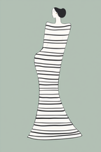 Fluid Essence – Abstract Female Figure Poster | Minimalist Figurative Wall Decor