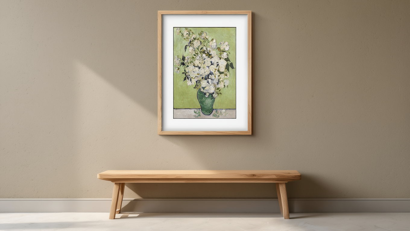 Vincent Van Gogh – Vase with Pink Roses - Elegant Post-Impressionist Art Print