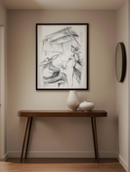 West Africa Vignettes Pl.25 – Elton Fax Poster | Cultural Illustration Art Print