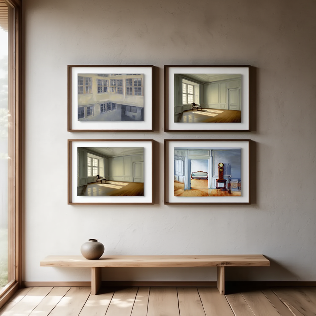 Hammershøi Quiet Spaces – 4 Prints Mix & Match