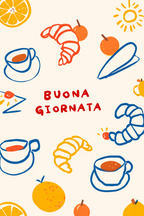 Set of 4 Italian Phrase Prints – “Amore”, “Bella Vita”, “Ciao Bella”, “Buona Giornata” Wall Art - Hakyarts
