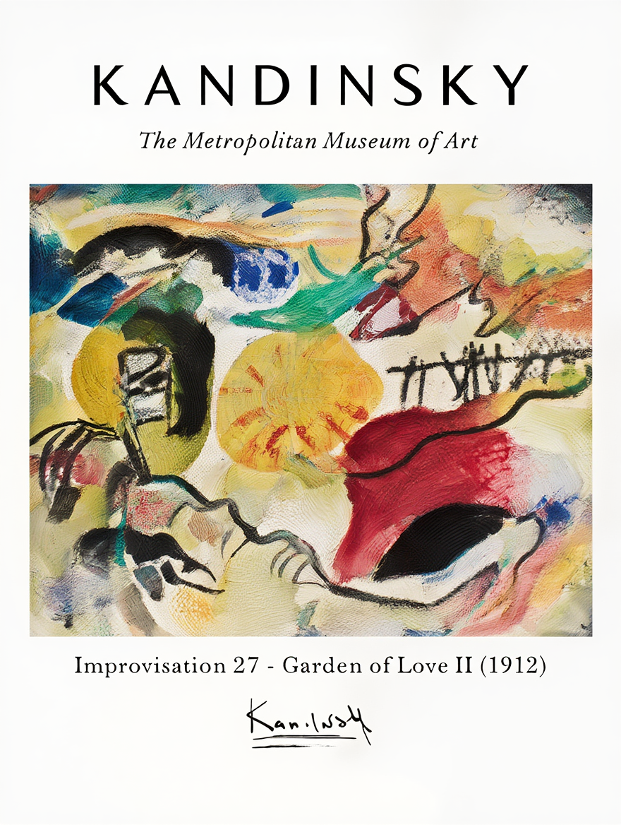 Kandinsky Abstract Geometry  – 6 Colorful Bauhaus Prints | Modern Gallery Wall Décor for Living Room, Bedroom & Office