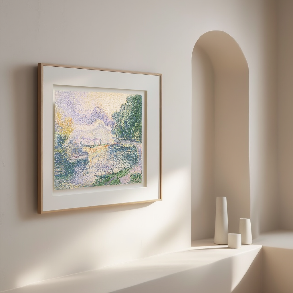 Paul Signac - The Tugboat 'Canal in Samois'