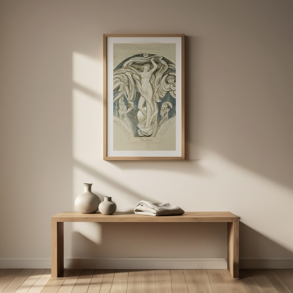 Framed Shadow Portrait – Minimalist Silhouette Wall Art Print