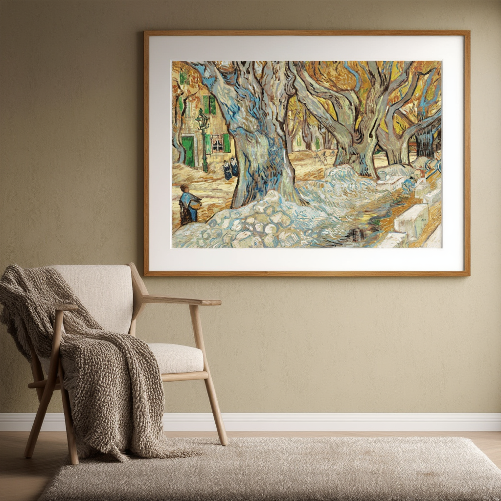 The Large Plane Trees – Vincent van Gogh Poster | Post-Impressionist Landscape & Nature Art Print