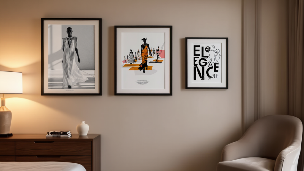 Luxury Fashion Art – 3-Piece Set with White Frames