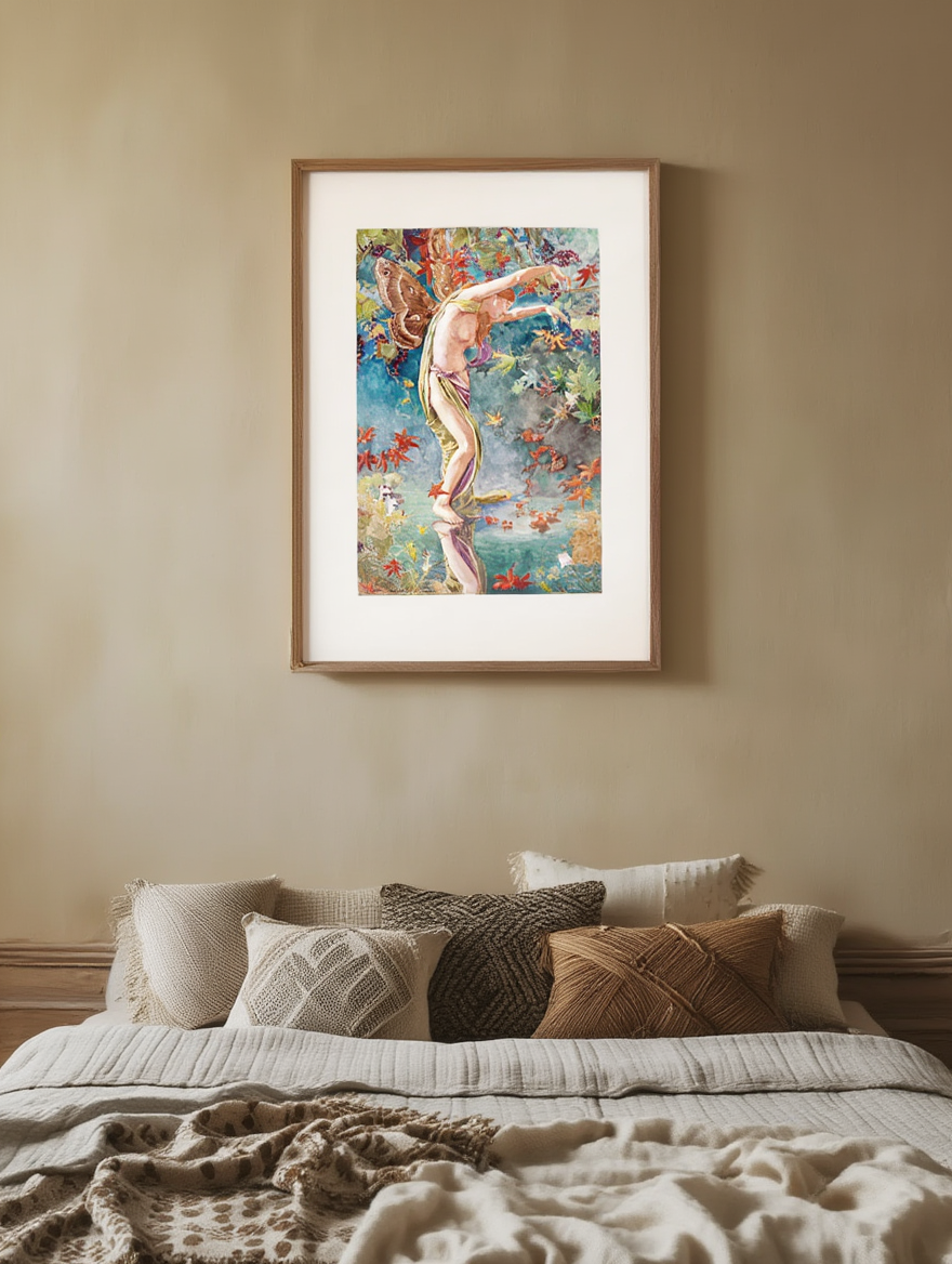 Autumn Scattering Leaves by John La Farge (1900) – Vintage Autumn Landscape Art Print