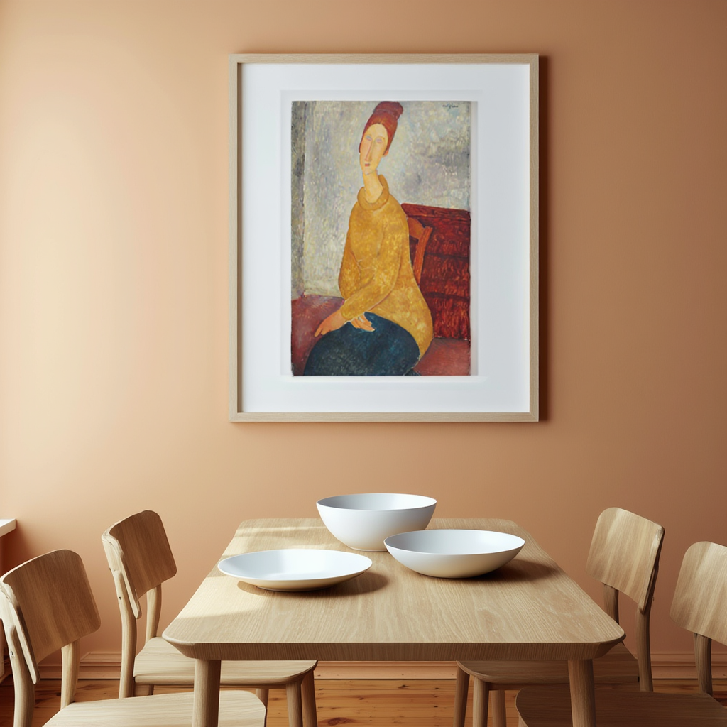Amedeo Modigliani - Jeanne Hébuterne in Yellow Sweater Poster