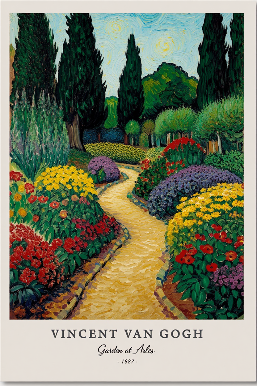 Van Gogh Art Collection – 4 Vibrant Prints for Your Home