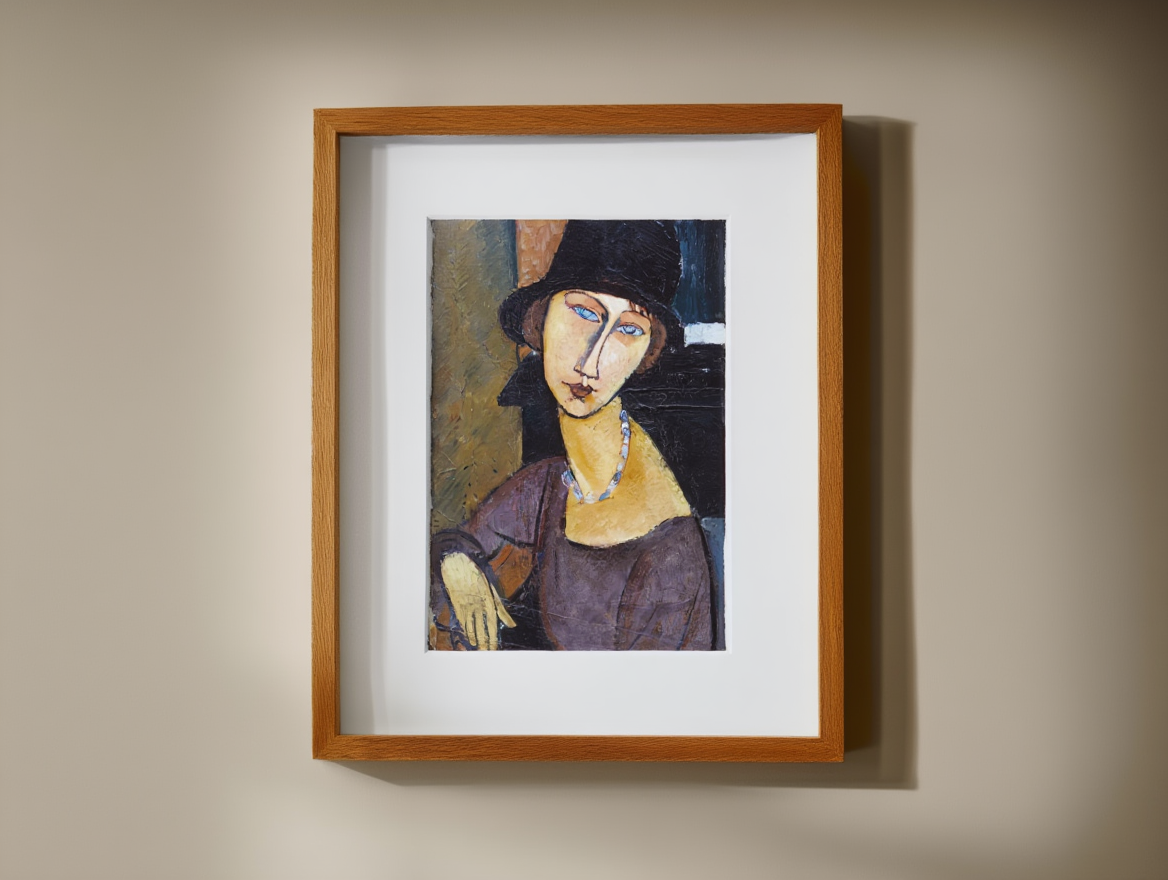 Amedeo Modigliani - Jeanne Hebuterne with Hat and Necklace Poster