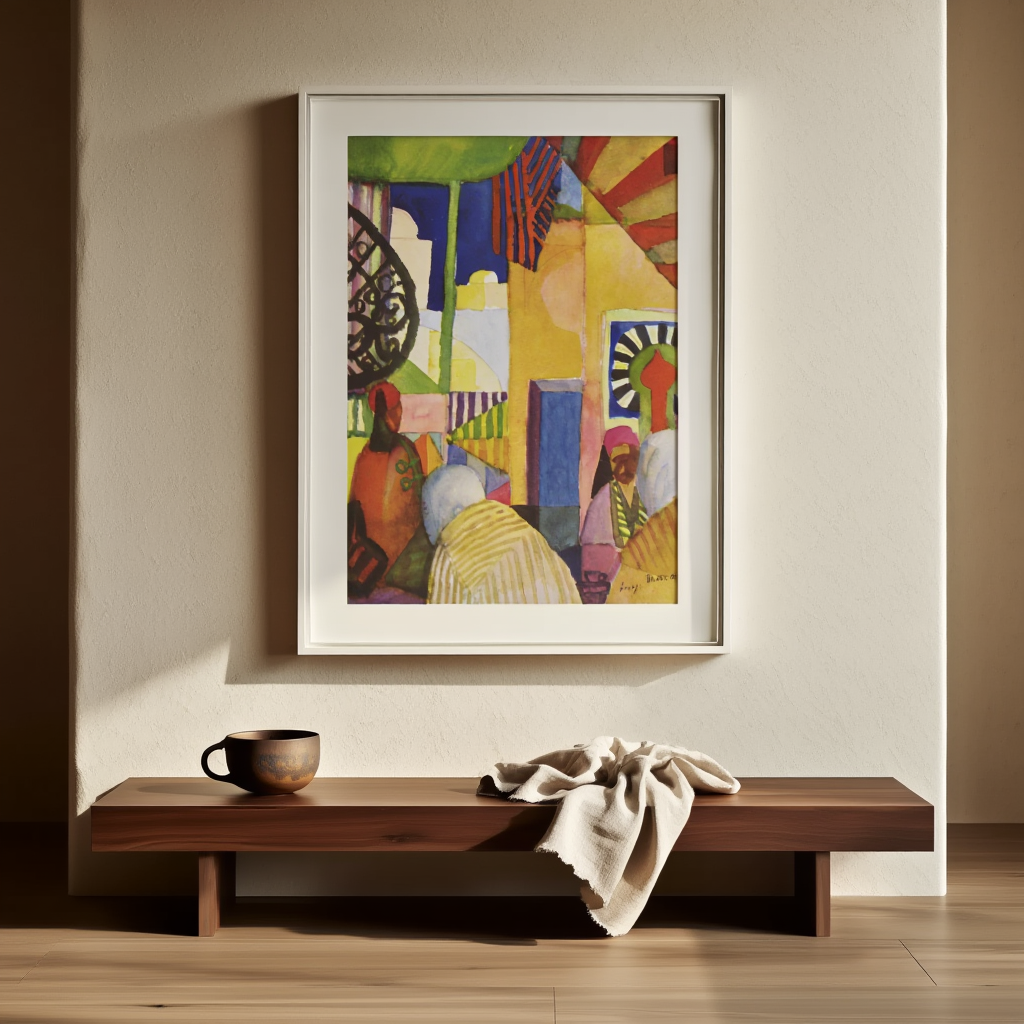 August Macke - In the Temple Hall Poster