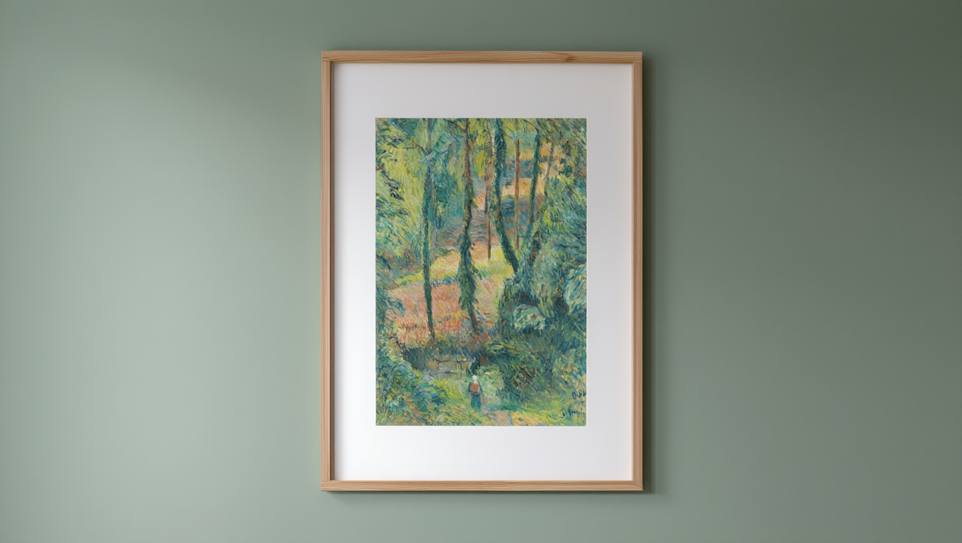 Paul Gauguin - Chemin Creux Dans Une Pente Boisée