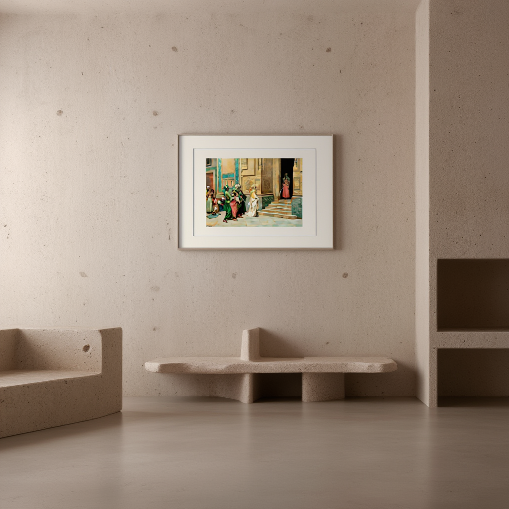 The Tribute – Ludwig Deutsch Poster | Orientalist Figurative Art Print - Hakyarts