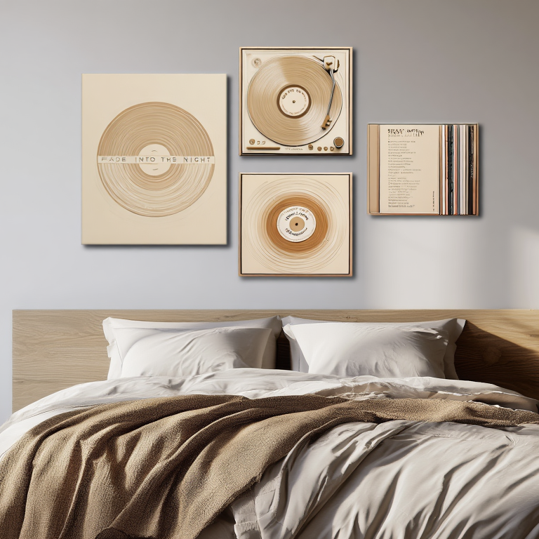 Beige Music Gallery – Japandi Living Room Set of 4