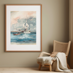 Sloop – Winslow Homer Poster | American Realist Seascape Art Print - Hakyarts