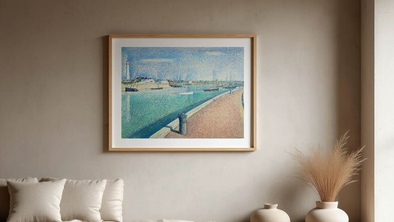 Georges Seurat – The Channel of Gravelines, Petit-Fort-Philippe Print (1890) – Vintage French Art Poster