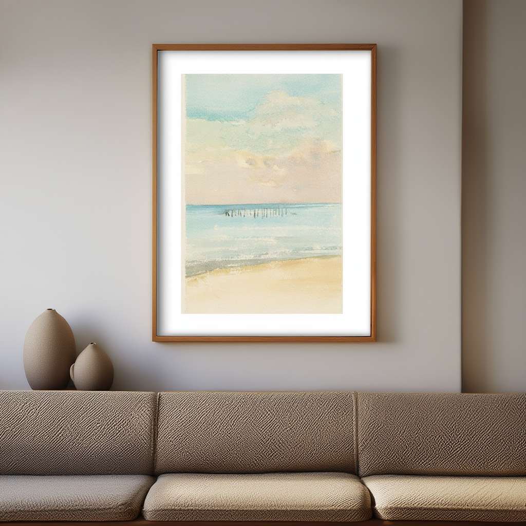 Southend – Sunset – James McNeill Whistler Poster | Tonalist Coastal & Atmospheric Landscape Art Print