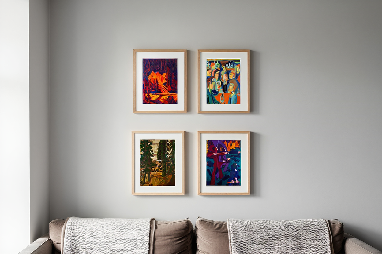 Kirchner Mix and Match 4 Prints — Seaside Expressionist Moments