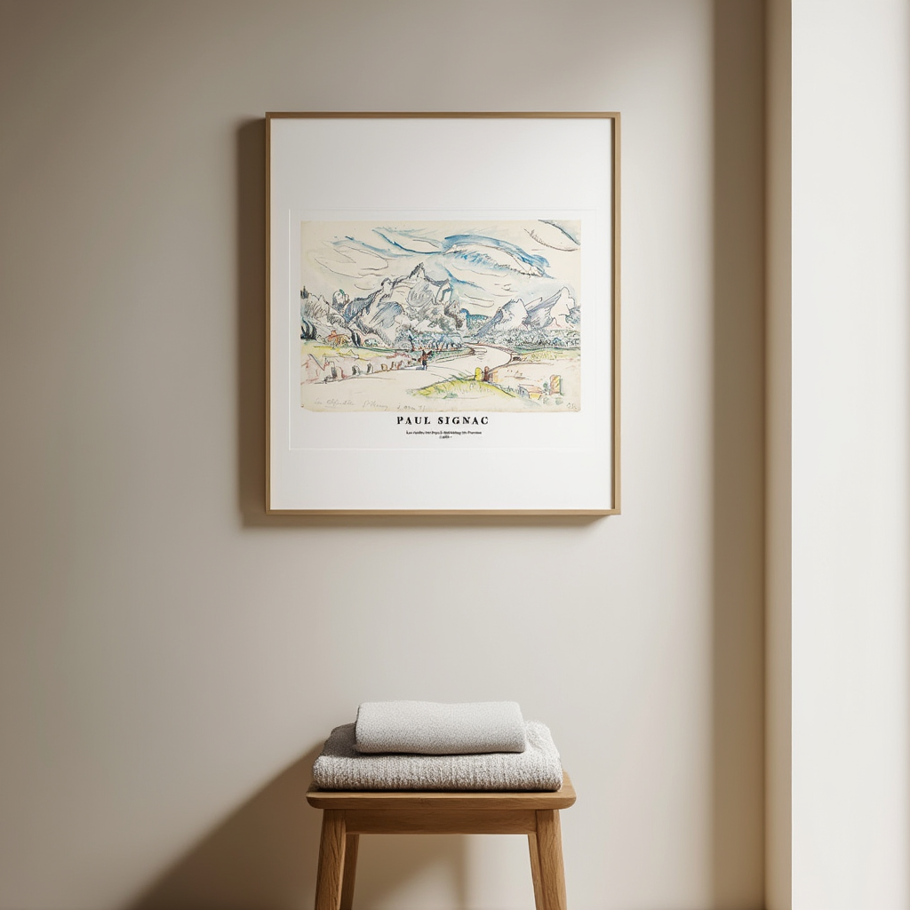 Paul Signac - Les Alpilles Vue Depuis Saint-Rémy-De-Provence Poster