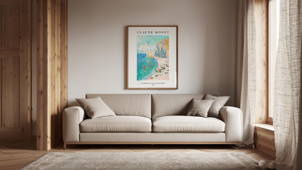Claude Monet – The Beach and the Falaise d'Amont - Impressionist Coastal Art Print
