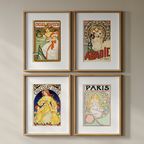 Curated Alphonse Mucha Prints – 4-Print Gallery Collection - Hakyarts