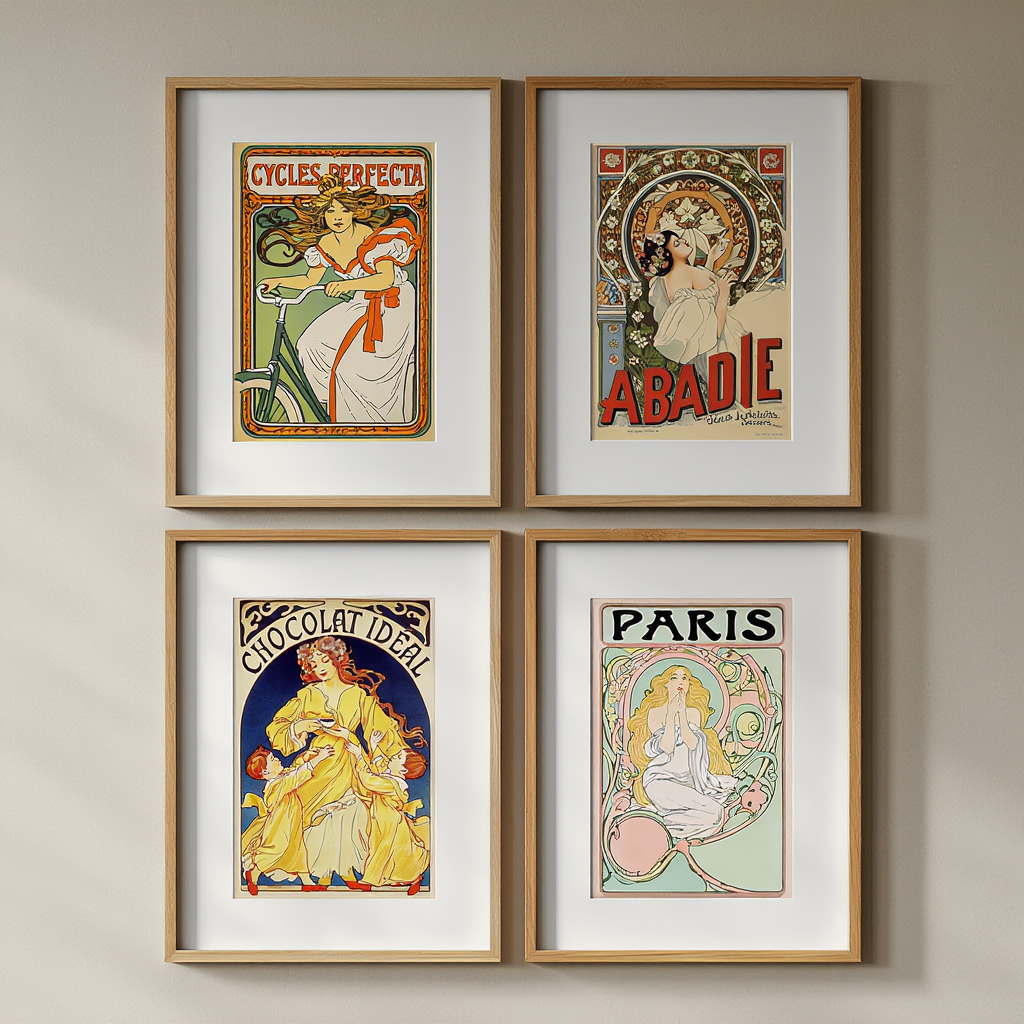 Curated Alphonse Mucha Prints – 4-Print Gallery Collection