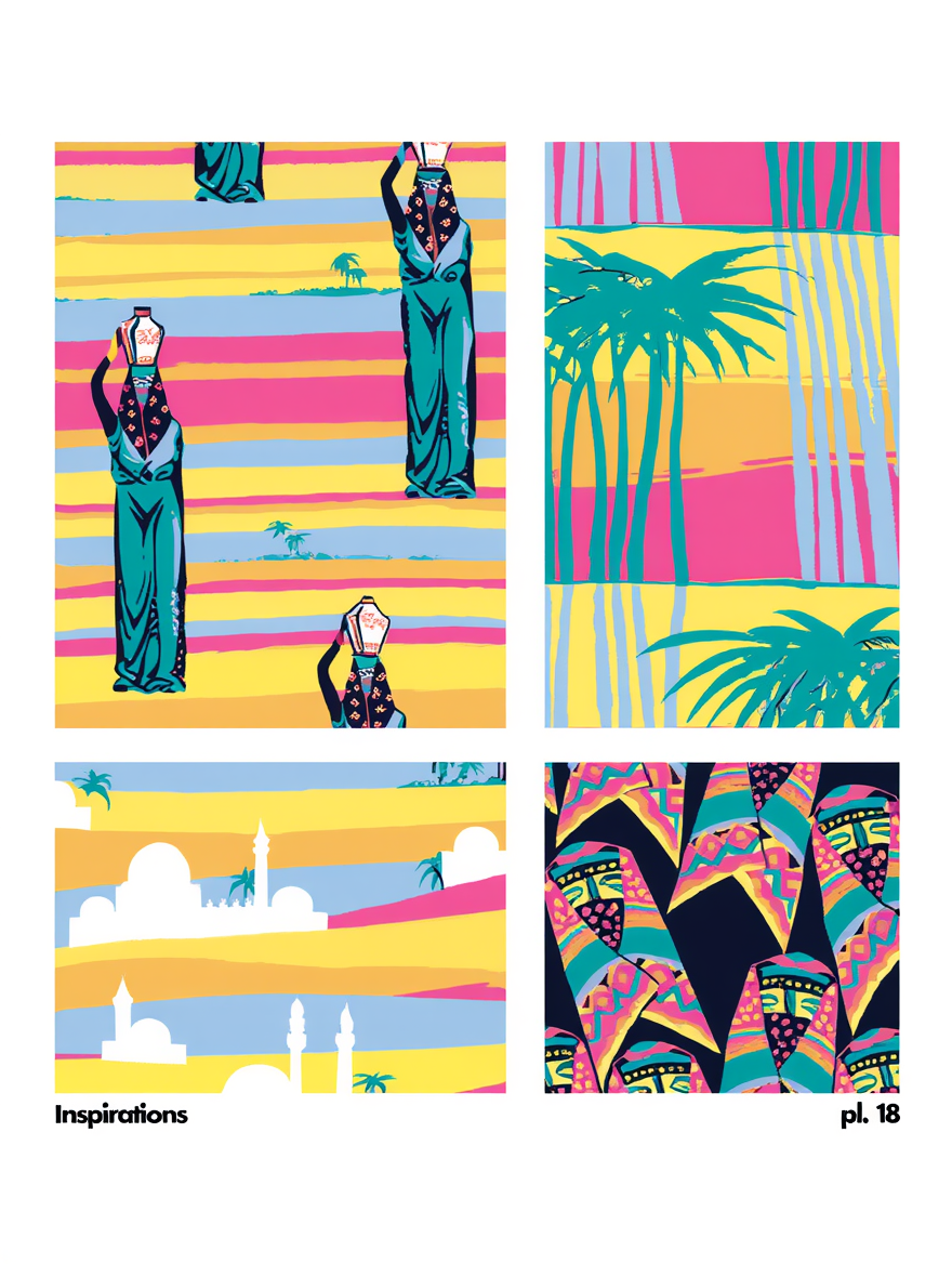 Four Plant Form Compositions – André Durenceau (1928) | Botanical Art Print