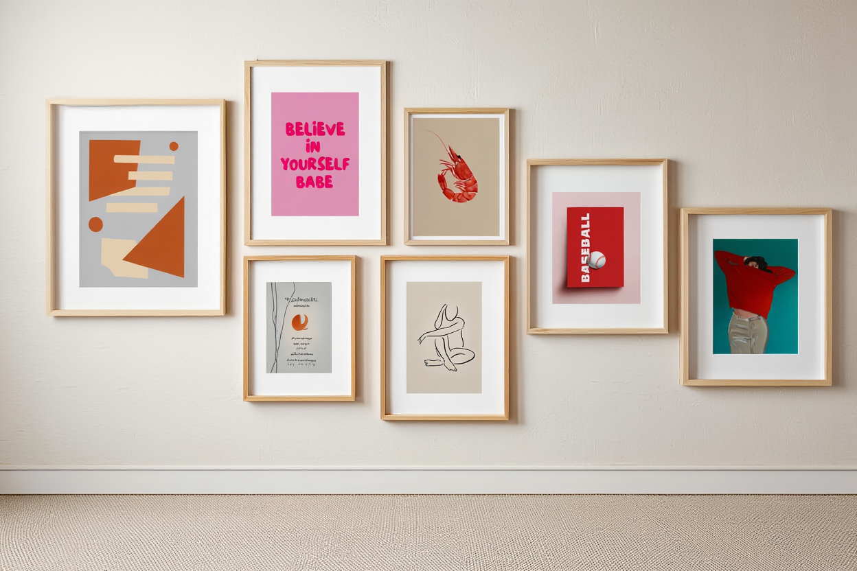 Quirky & Colorful Abstract Art – 6-Piece Mix & Match Set