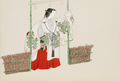 Masked Man from Momoyogusa by Kamisaka Sekka – Japanese Figurative Art Print - Hakyarts