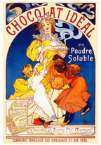Alphonse Mucha - Chocolat Idéal Poster - Hakyarts