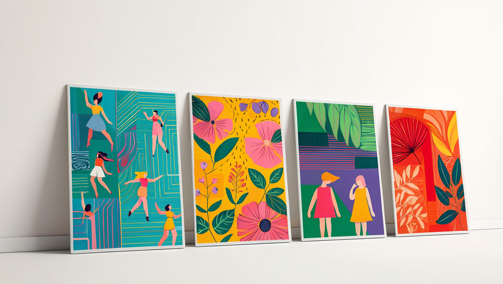 Vibrant Abstract Collection – Set of 4