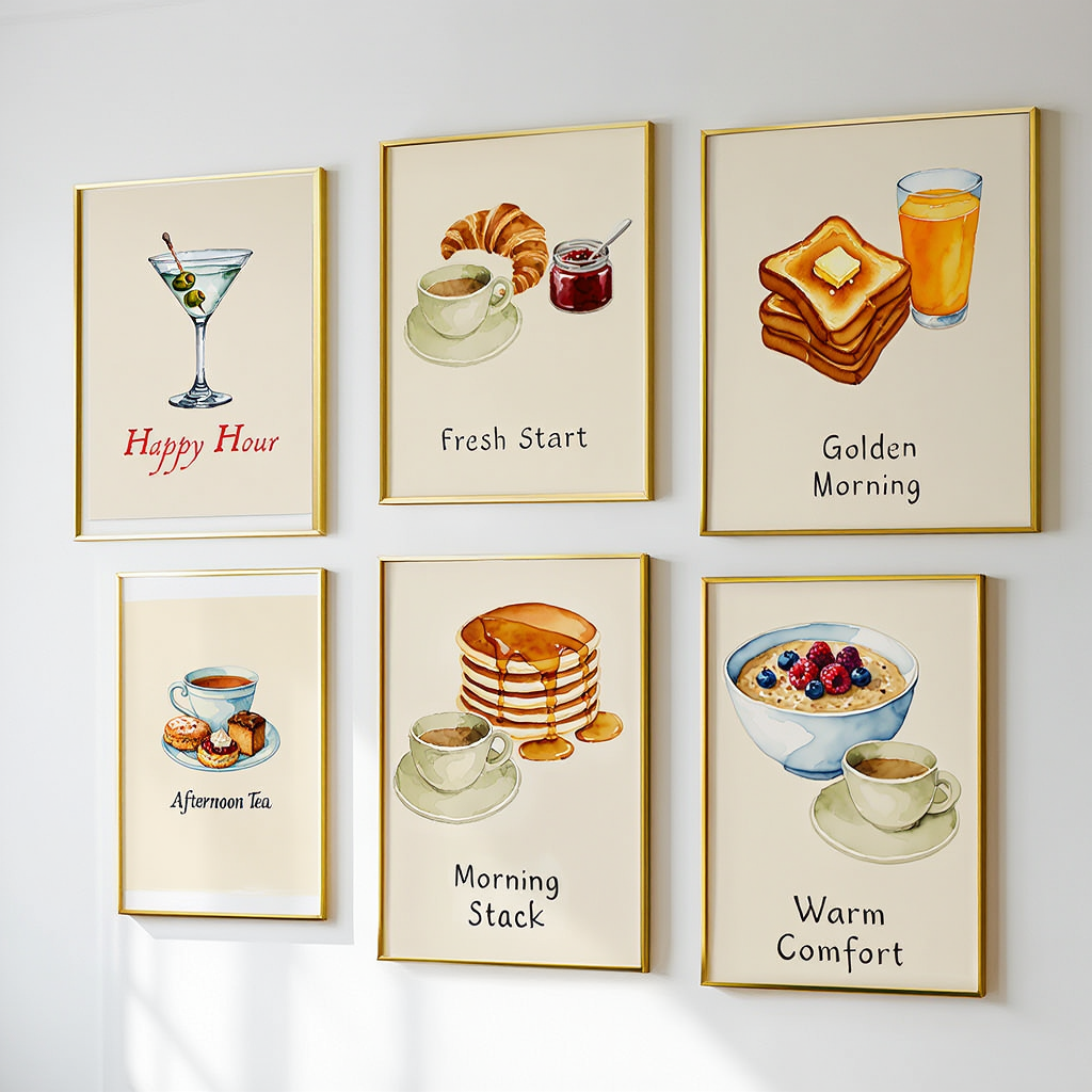 Breakfast Drinks – Set of 6 Prints