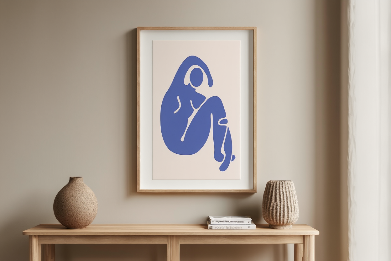 Matisse Inspired Contemporary Woman Figure No2 Poster – Modern Minimalist Wall Art