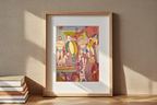 Circus Picture II: Pair of Athletes, Clown and Monkey by August Macke – Expressionist Art Print