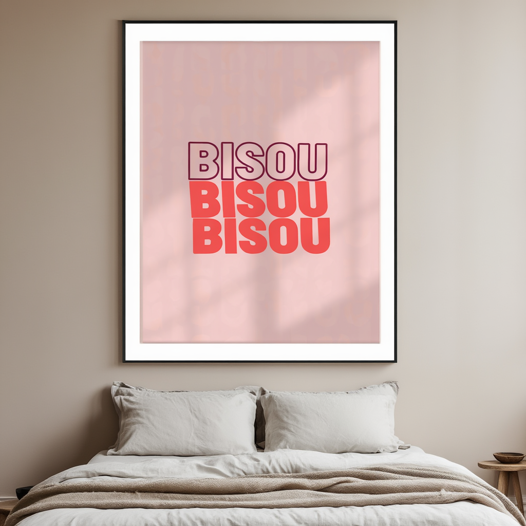 Bisou Bisou Bisou – Art Print