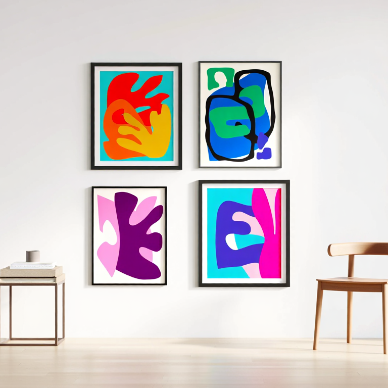 Matisse Moments – Set of 4 Colorful Abstract Prints