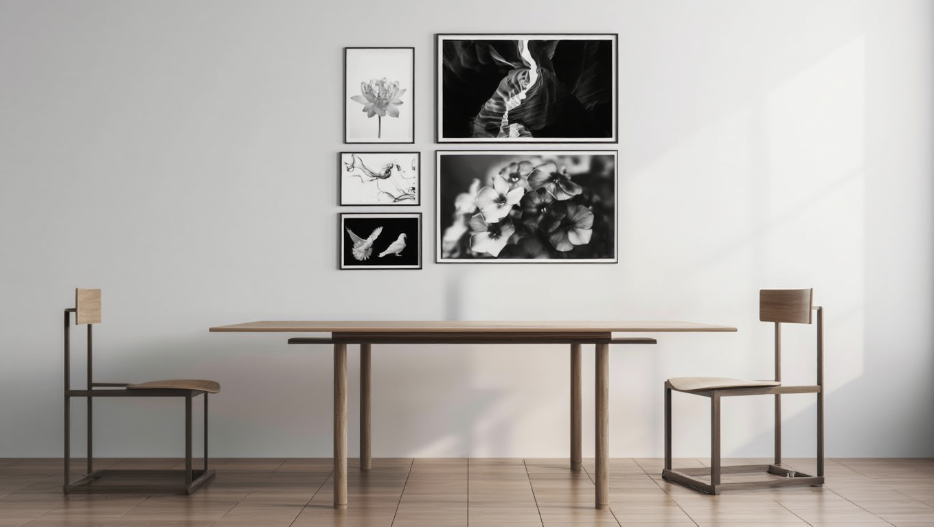 Wander & Bloom: 5 Black & White Travel and Floral Prints