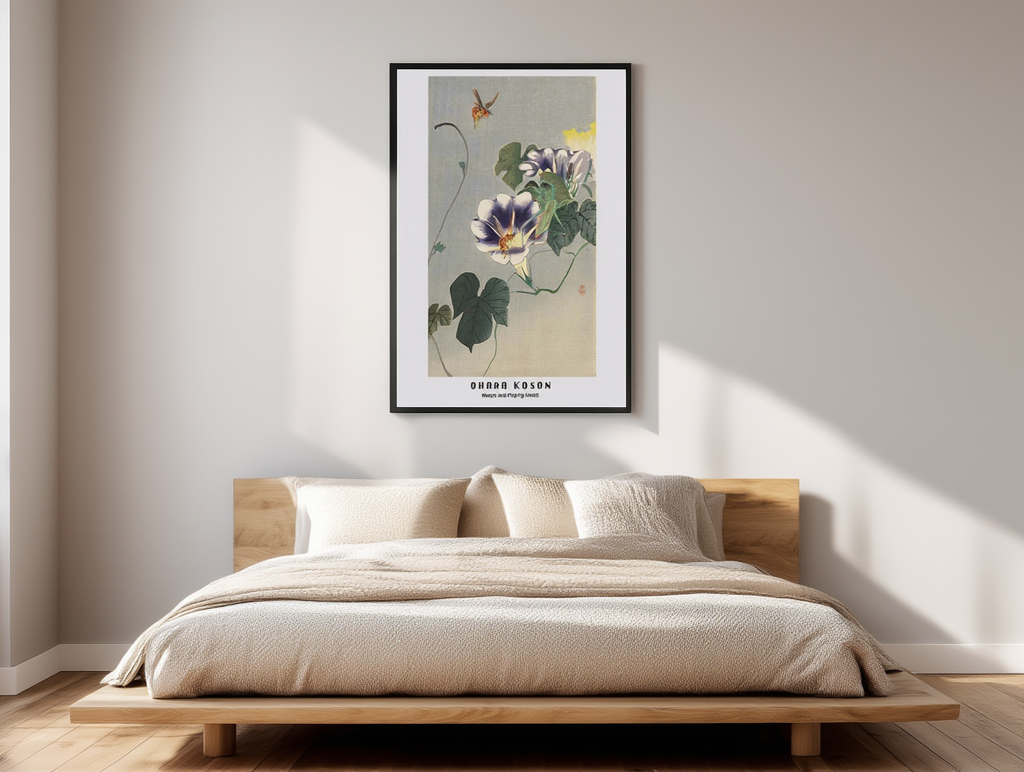 Ohara Koson - Wasps and Praying Mantis Poster