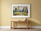 Barnevogne i et klippelandskab – August Macke Plakat | Vintage Ekspressionistisk Kunsttryk