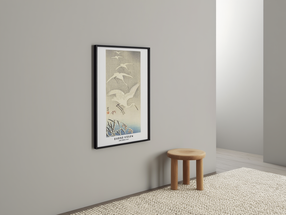 Ohara Koson - White Birds in Snow Poster