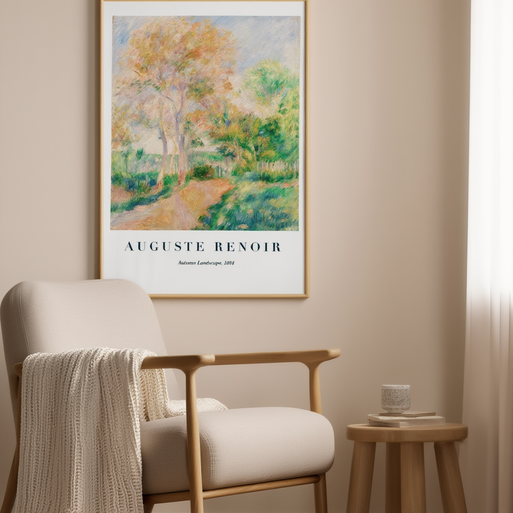Auguste Renoir – Autumn Landscape | Warm Impressionist Nature Art Print