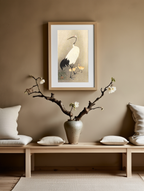 Red-Crowned Crane – Ohara Koson (Early 20th Century) | Japanese Woodblock Art Print - Hakyarts