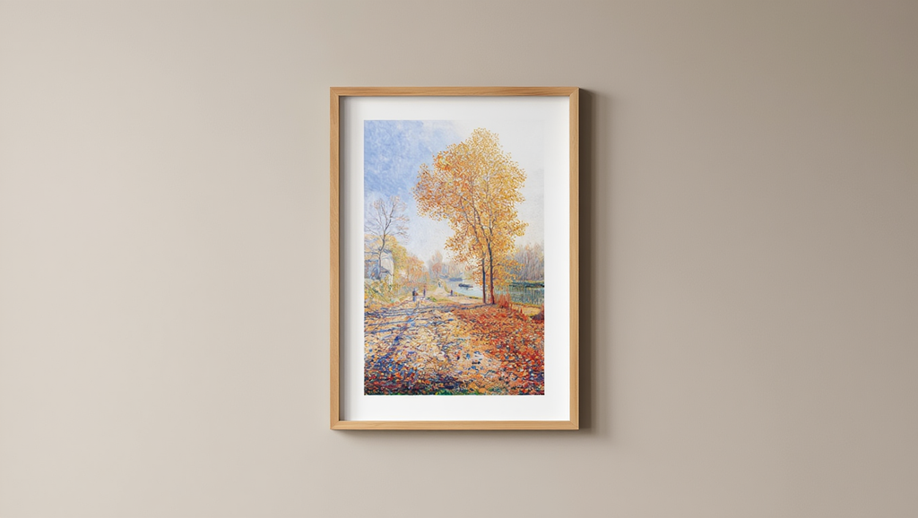 Bords du Loing Effet d'Automne le Matin à Moret