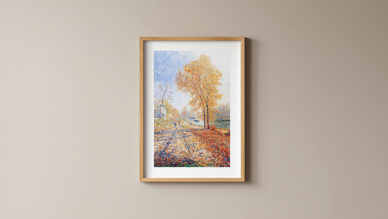 Bords du Loing Effet d'Automne le Matin à Moret