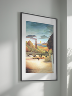 Seine and Eiffel Tower in the Evening Sun - Hakyarts