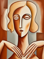 Modigliani Poised Portrait – Artistic Wall Prints - Hakyarts