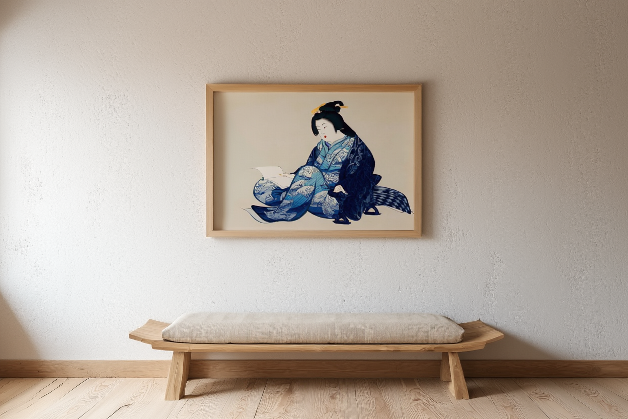 Kamisaka Sekka  - Reading lady from Momoyogusa