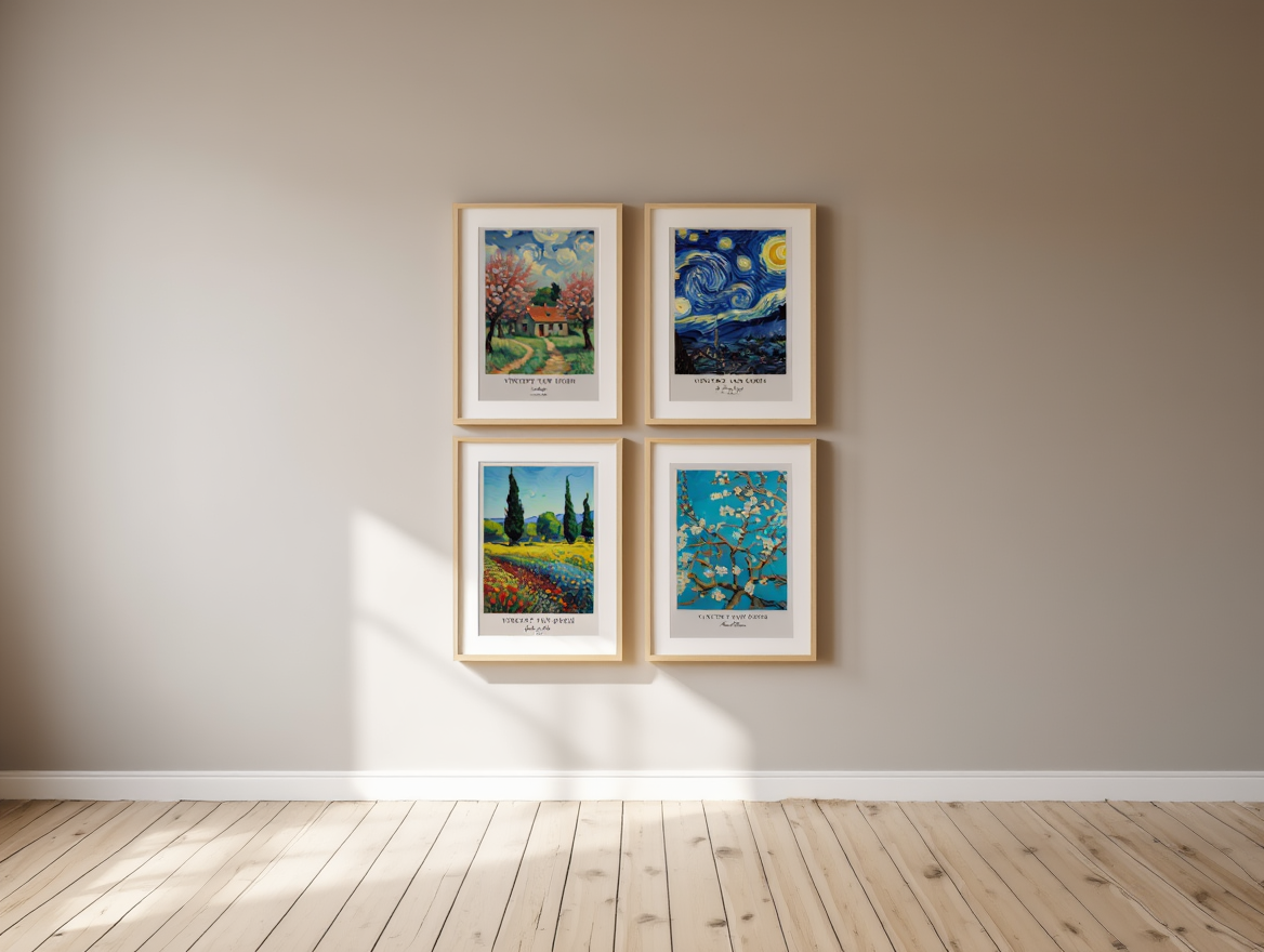 4-Piece Vincent Van Gogh Gallery Set – Timeless Art Prints