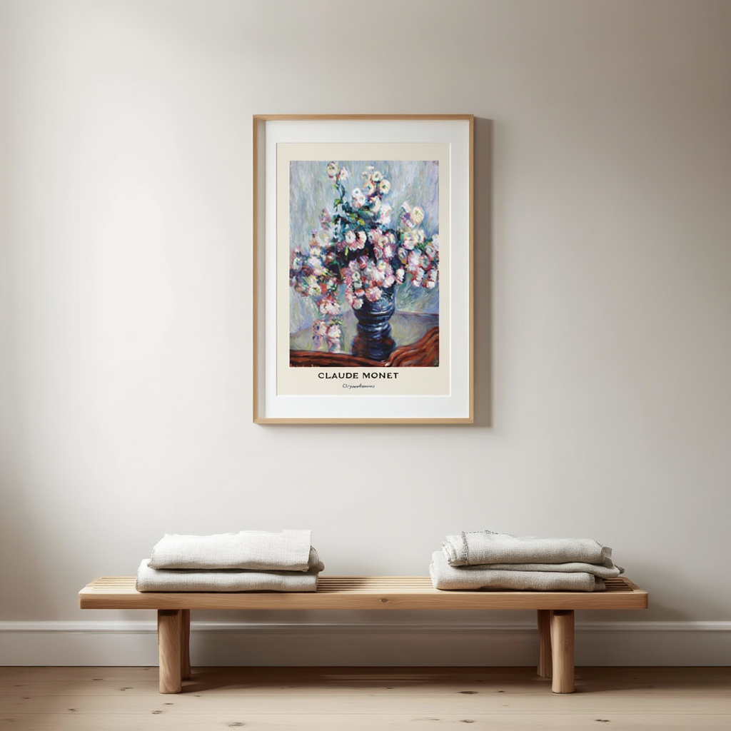 Claude Monet – Chrysanthemums – Iconic Impressionist Art Print